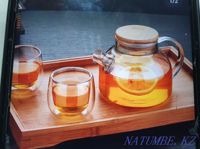 Продам чайник заварочный с бамбуковой крышкой новый в упаковке Павлодар - изображение 1