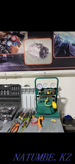 Жанармай құю станциясы және автокондиционерлерді жөндеу. Автокөлік кондиционерлеріне жанармай құю.  Астана - изображение 2