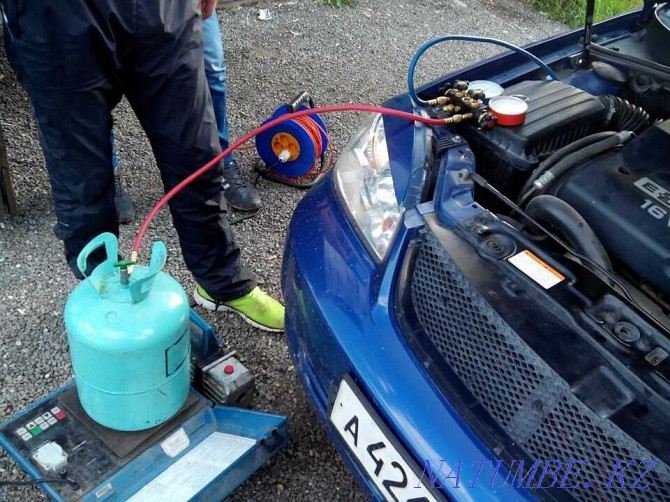 Repair, refueling, replacement of car air conditioner Almaty - photo 3