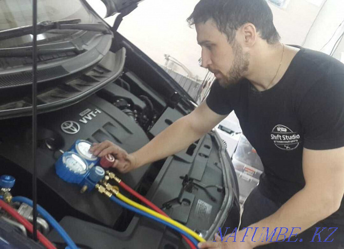 Repair, refueling, replacement of car air conditioner Almaty - photo 1