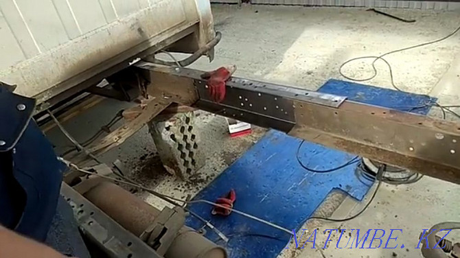 Re-equipment of the Gazelle body lengthening the frame. Car frame repair Astana - photo 1
