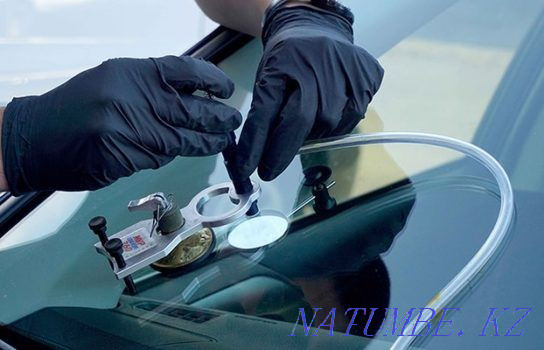 Repair of cracks and chips on windshields Almaty - photo 1