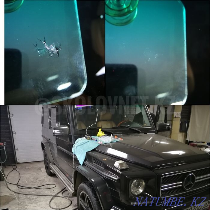 Auto glass repair (chip repair, crack repair) chip, crack Almaty - photo 5