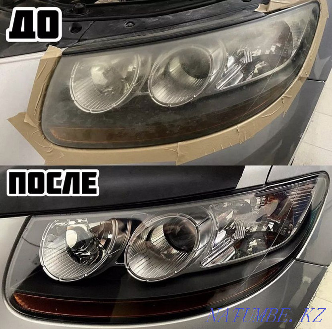 Headlight polishing/Chemical restoration/repair Karagandy - photo 2