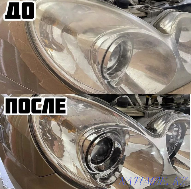 Headlight polishing/Chemical restoration/repair Karagandy - photo 4