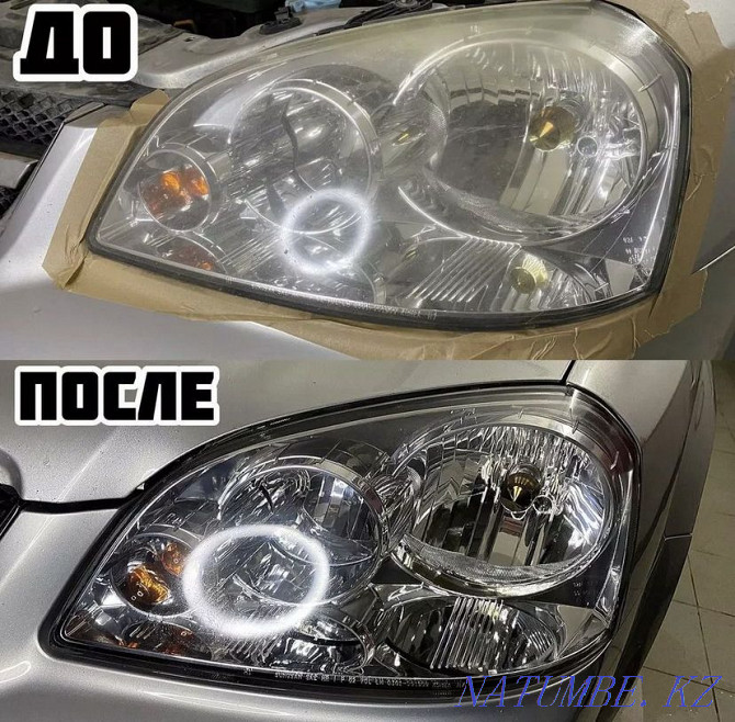 Headlight polishing/Chemical restoration/repair Karagandy - photo 5