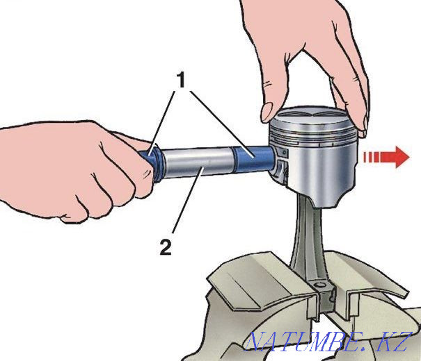 Repressing pistons.. Pressing, pressing the piston pin. Astana - photo 1