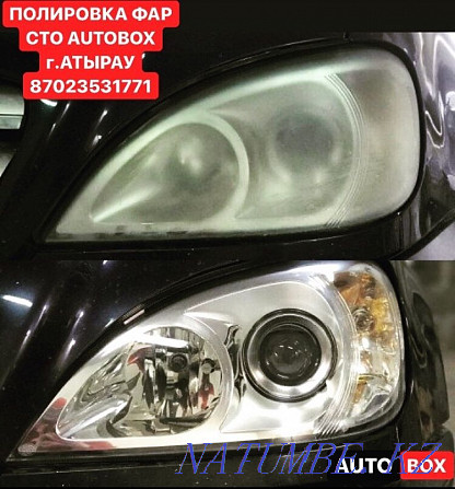 Hundred" AUTOBOX " Professional headlight polishing Atyrau - photo 2