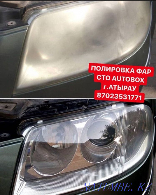 Hundred" AUTOBOX " Professional headlight polishing Atyrau - photo 4