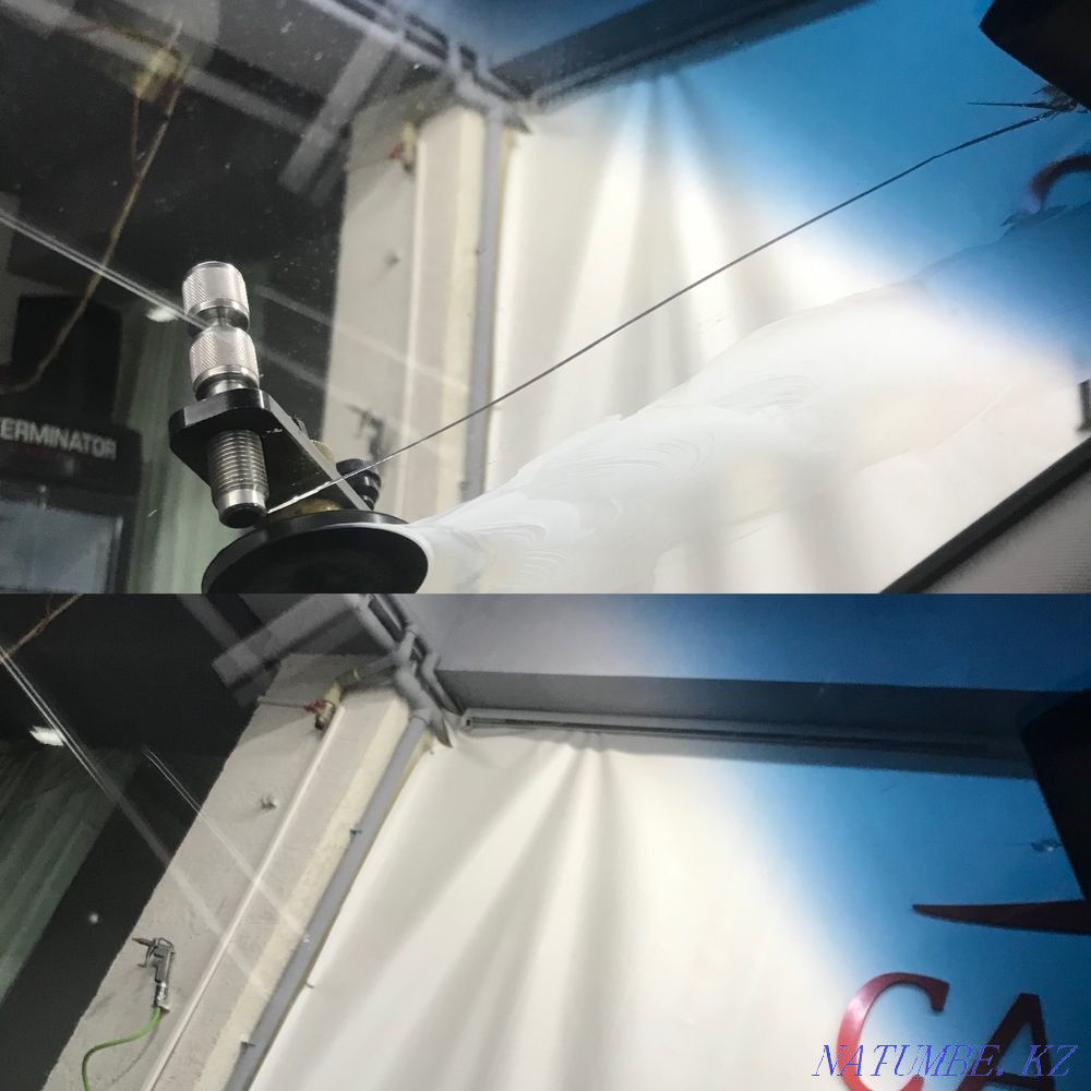 Restoration of cracks, repair of chips on the windshield headlight armoring Almaty - photo 1