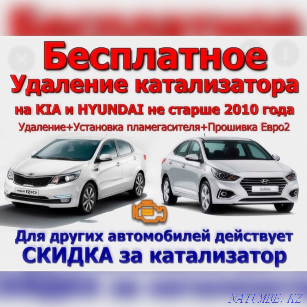 Удаление катализаторов. Прошивка евро2. Ремонт ЭБУ Алматы - изображение 1