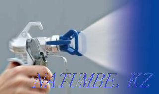 Durable polymer self-leveling floor painting roof walls hundred car services Astana - photo 2