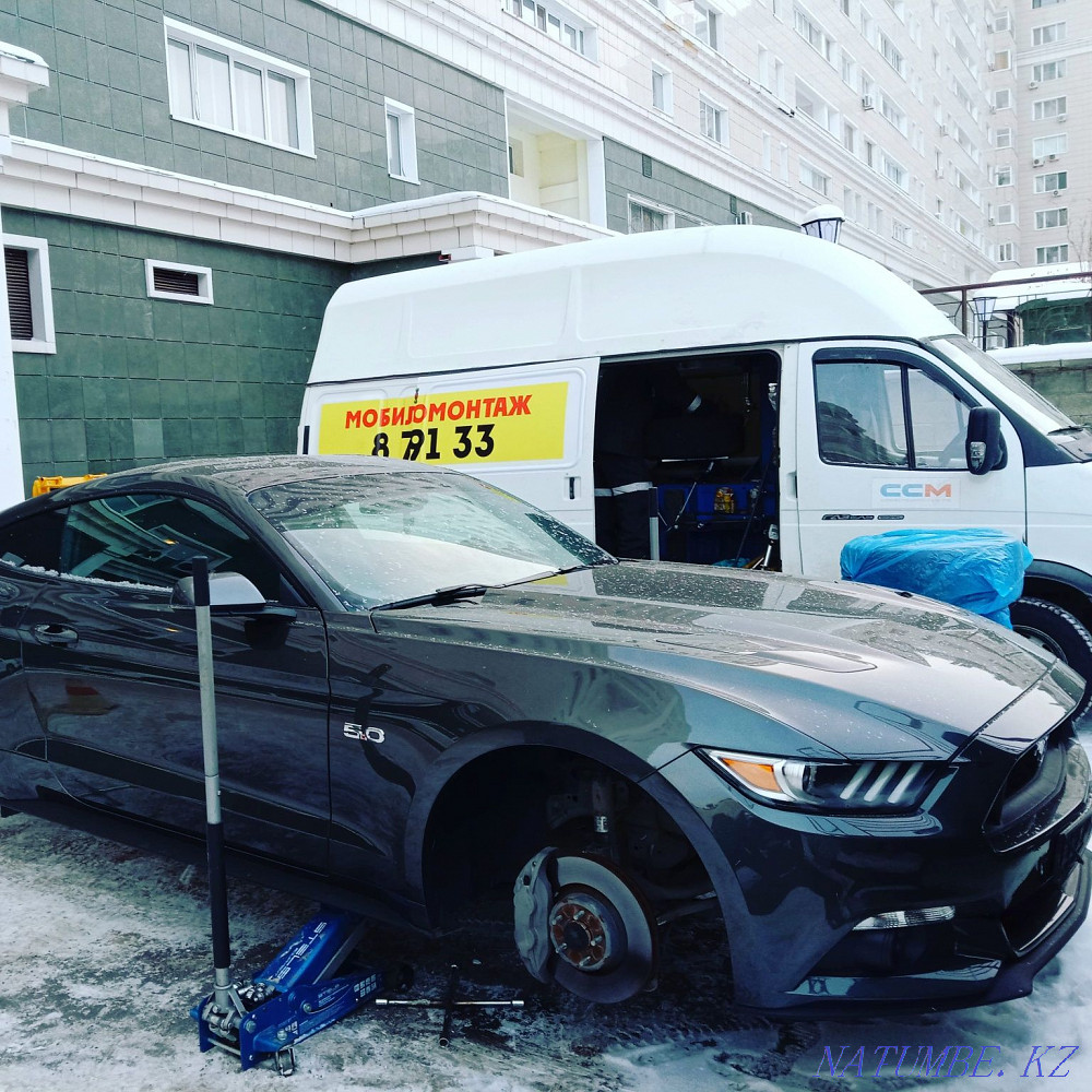 [Шиномонтаж сто на выезд][прикурить][подвоз бензина][вскрытие авто] Астана - изображение 3