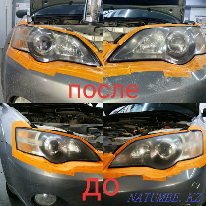 Car glass repair Restoration of chips and cracks Headlight polishing Almaty - photo 7