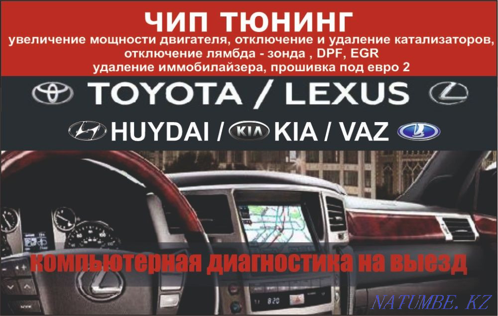 Прошивка под Евро2 Удаление катализаторов Чип тюнинг Компьютерная диаг Алматы - изображение 1