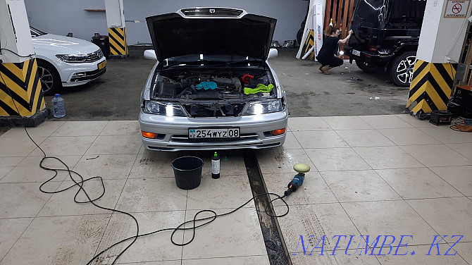 Polishing headlights with and without parsing Noise isolation polishing dry cleaning Almaty - photo 3