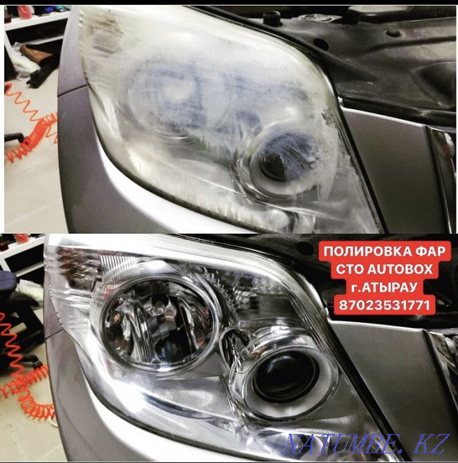 STO «AUTOBOX» фарларын кәсіби жылтырату  Атырау - изображение 7