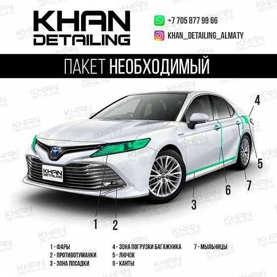 Антигравийная бронепленка, оклейка фар, оклейка кузова. Khan Detailing Алматы