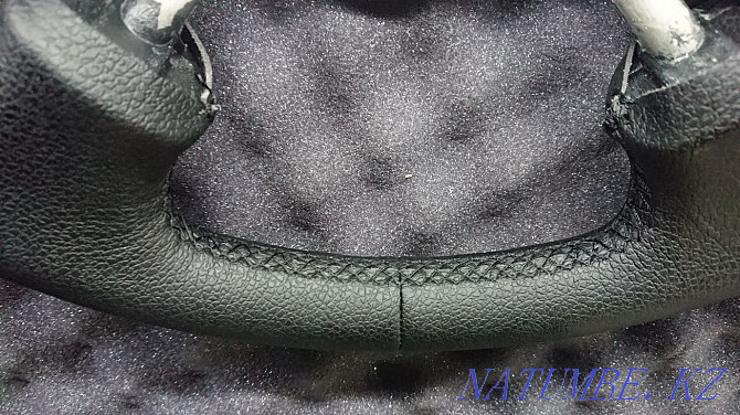 Steering wheel upholstery in leather, eco-leather. Padding of casings and gearshift knobs. Karagandy - photo 5