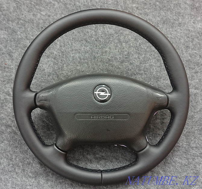 Steering wheel upholstery in leather, eco-leather. Padding of casings and gearshift knobs. Karagandy - photo 1