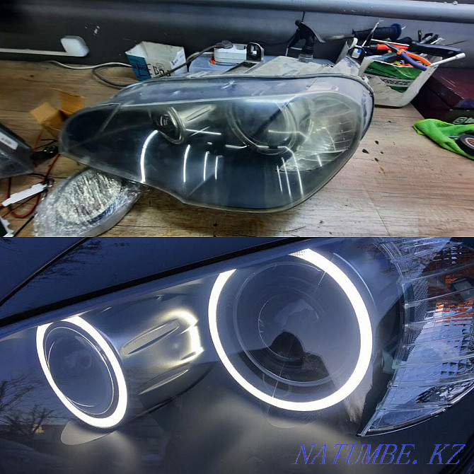 Restoration of headlights Replacement of lenses, replacement of sealant, installation of LED flashes Astana - photo 6