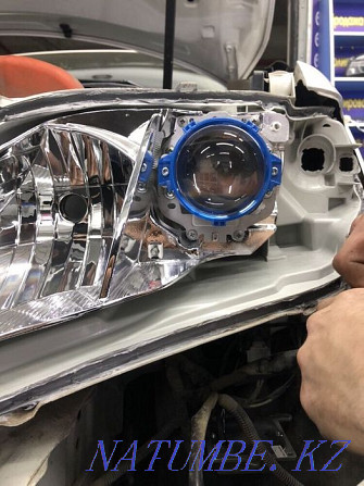 Repair of headlights installation of bi led lenses Polishing adjustment of headlights replacement of lenses Astana - photo 3