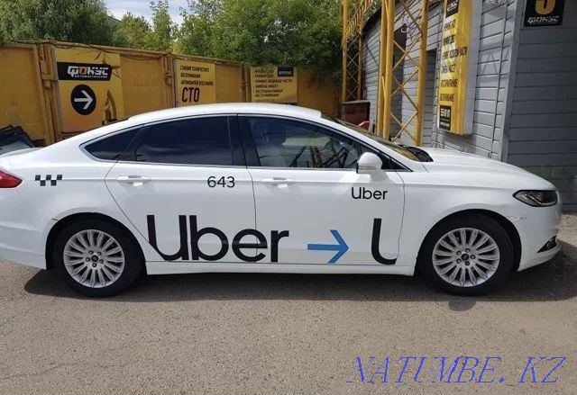 Branding Yandex Uber Taxi Sticker Brand Advertising Car Stickers Almaty - photo 3
