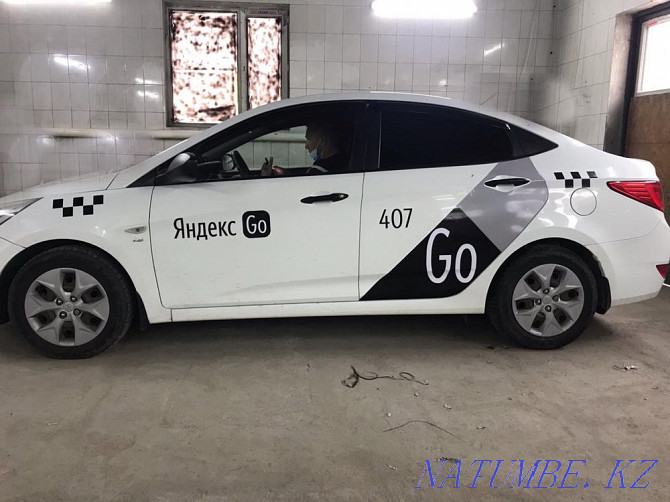 Branding Yandex Uber Taxi Sticker Brand Advertising Car Stickers Almaty - photo 2