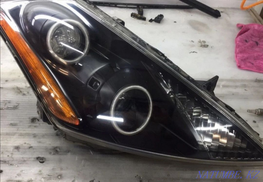 Repair polishing headlight cleaning /lenses installation/!chips cracks Toning Almaty - photo 2