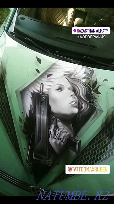 Airbrushing, painting cars, motorcycles, helmets, heavy equipment, etc. Almaty - photo 1