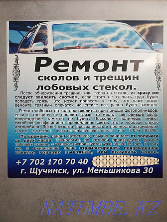 Auto glass repair, chips, cracks Shchuchinsk - photo 5