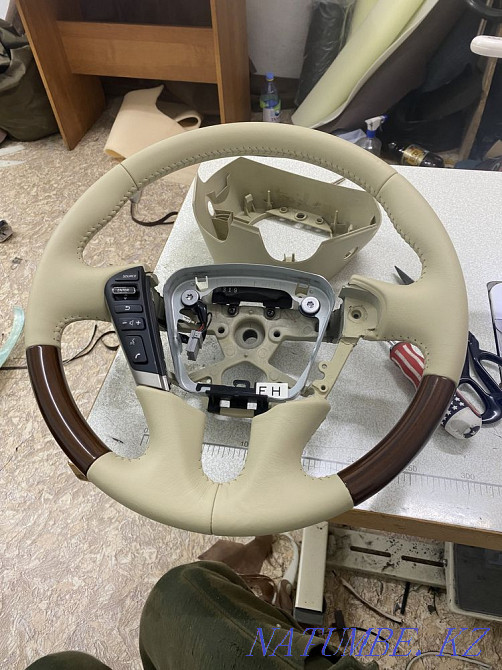 Reupholstery of the steering wheel, automatic transmission, handles, etc. of any complexity, quickly with high quality Astana - photo 6