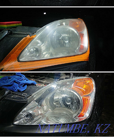Headlight polishing, chemical restoration of headlights. Karagandy - photo 1