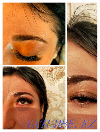 KSK, eyelash extensions, eyebrow shaping and dyeing, shellac Not expensive. Kostanay - photo 1