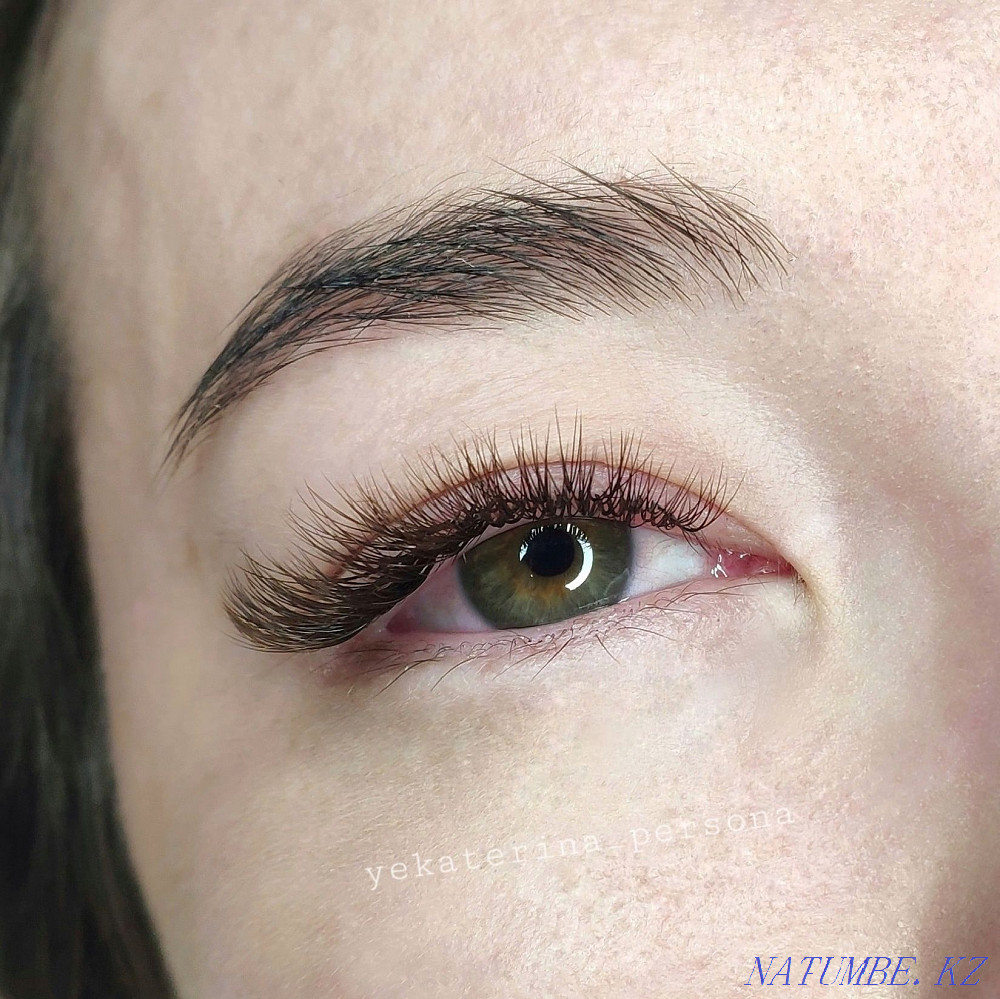 Наращивание ресниц/Коричневые реснички/Изгиб L/Стразы/Любой эффект Уральск - изображение 4