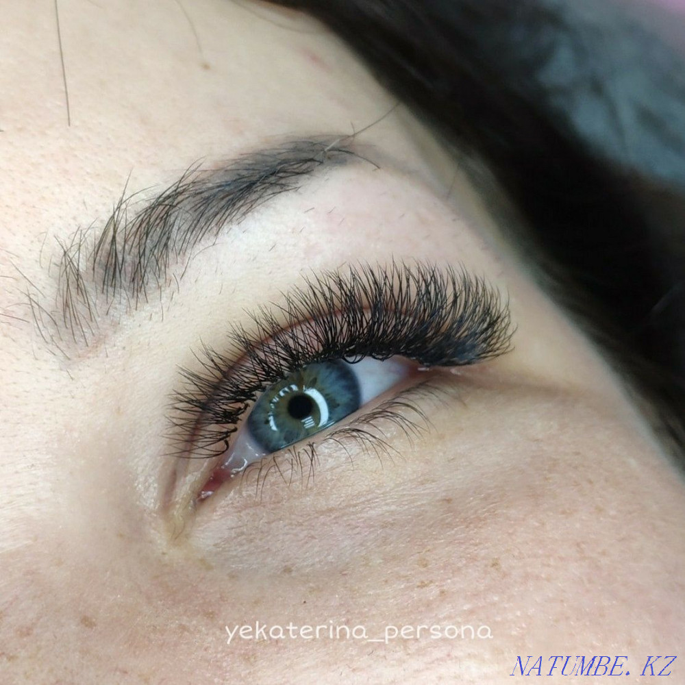 Наращивание ресниц/Коричневые реснички/Изгиб L/Стразы/Любой эффект Уральск - изображение 1