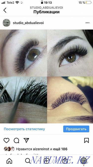 Eyelash extensions, manicure Astana - photo 4