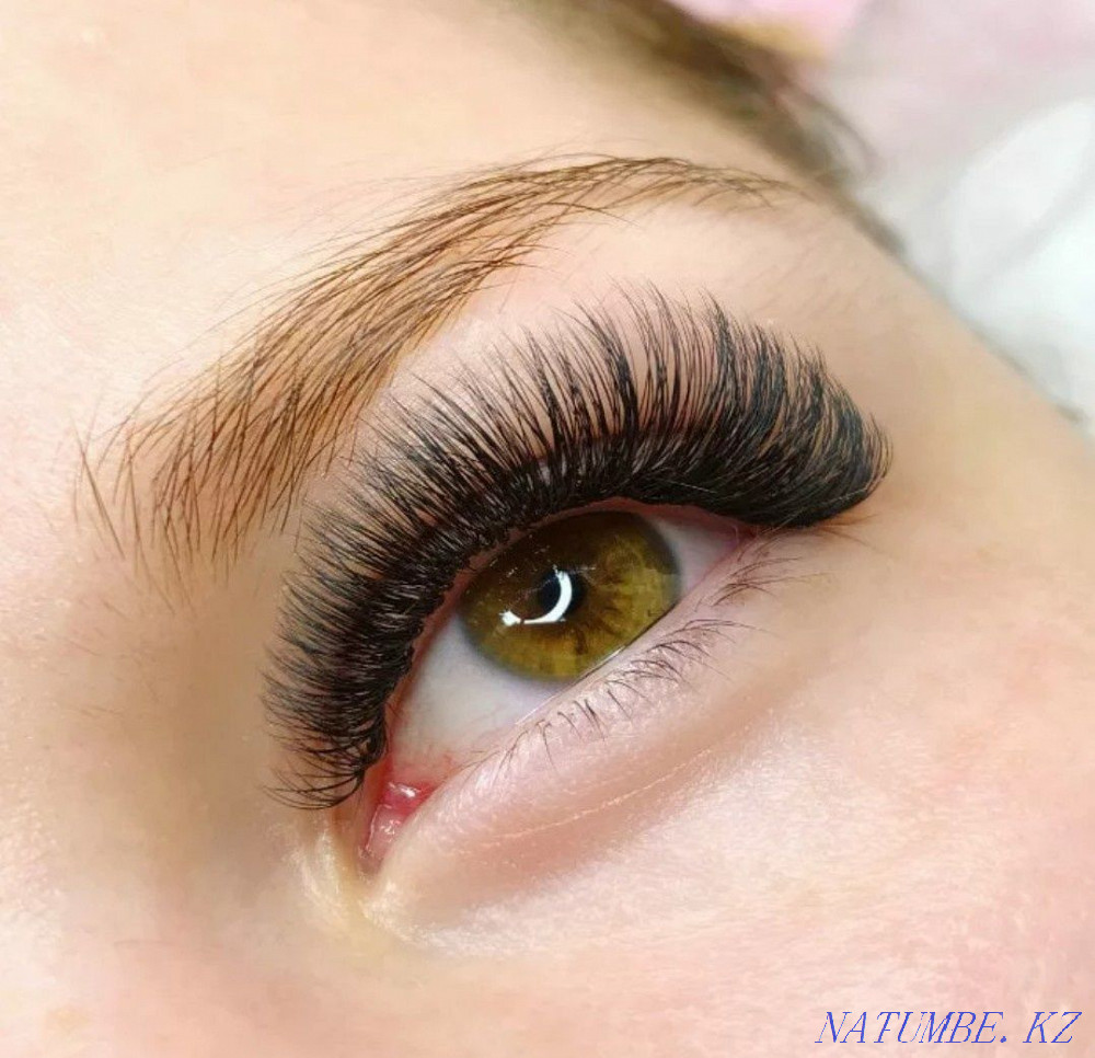 Eyelash extensions + lamination of eyelashes and eyebrows. Kokshetau - photo 1