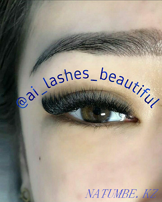 Наращивание ресниц от 2000тг на выезд и в салоне Шымкент - изображение 1