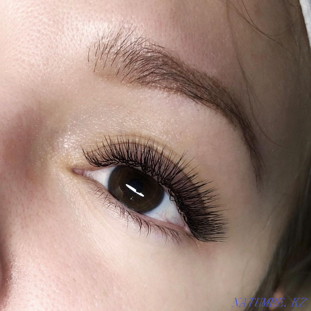 Наращивание ресниц , коррекция бровей Астана - изображение 2