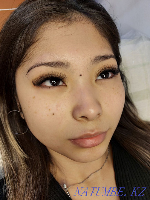 Наращивание ресниц , коррекция бровей Астана - изображение 5