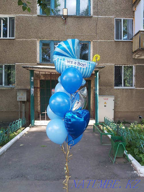 Гелиевые шарики на выписку из роддома.Наклейки на машину. Нур-Султан Астана - изображение 6