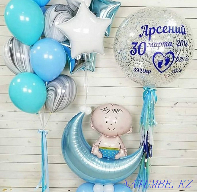 Helium balloons for discharge from the hospital, car stickers. Nur-Sultan Astana - photo 3