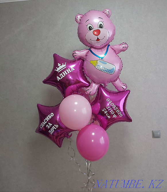 Helium balloons for discharge from the hospital, car stickers. Nur-Sultan Astana - photo 4