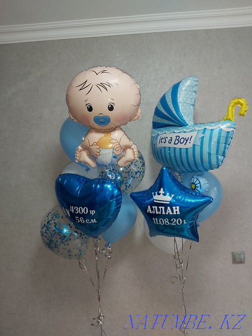 Helium balloons for discharge from the hospital, car stickers. Nur-Sultan Astana - photo 1