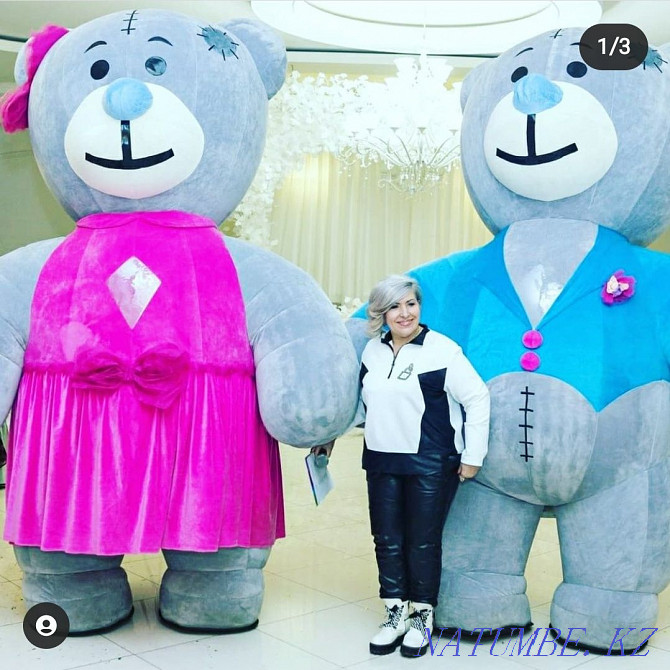 3 meter tall inflatable Teddy bears, ayu, animators, giant Teddies Almaty - photo 3