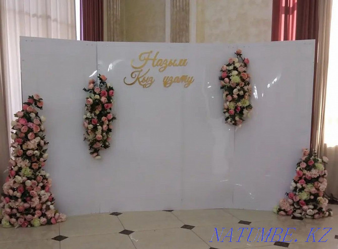 Decoration banners photozone stand arches of flowers arches of balloons Almaty - photo 6