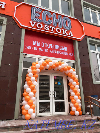 ARCH FROM BALLOONS for the opening / DESIGN of the store with BALLOONS / Balloons for the entrance Astana - photo 4