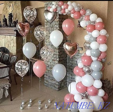 Шарлармен, аркалармен, жартылай аркалармен, фотоаймақтармен безендіру  Алматы - изображение 3