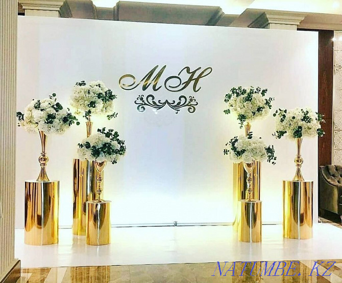 Banner, photo zone, press wall, decoration, stands, frame rental Almaty - photo 1